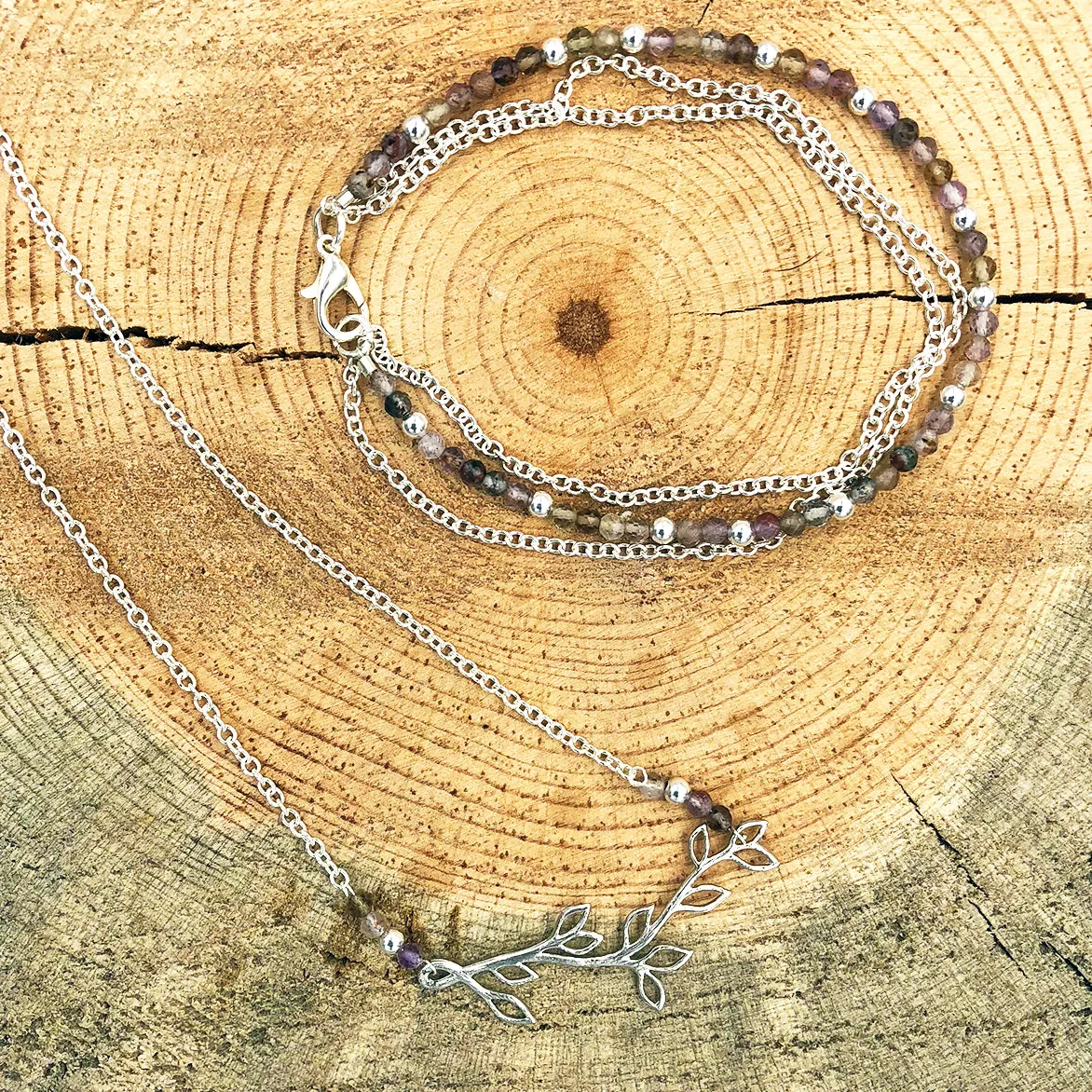 Triple-Strand Bracelet with Rutilated Quartz