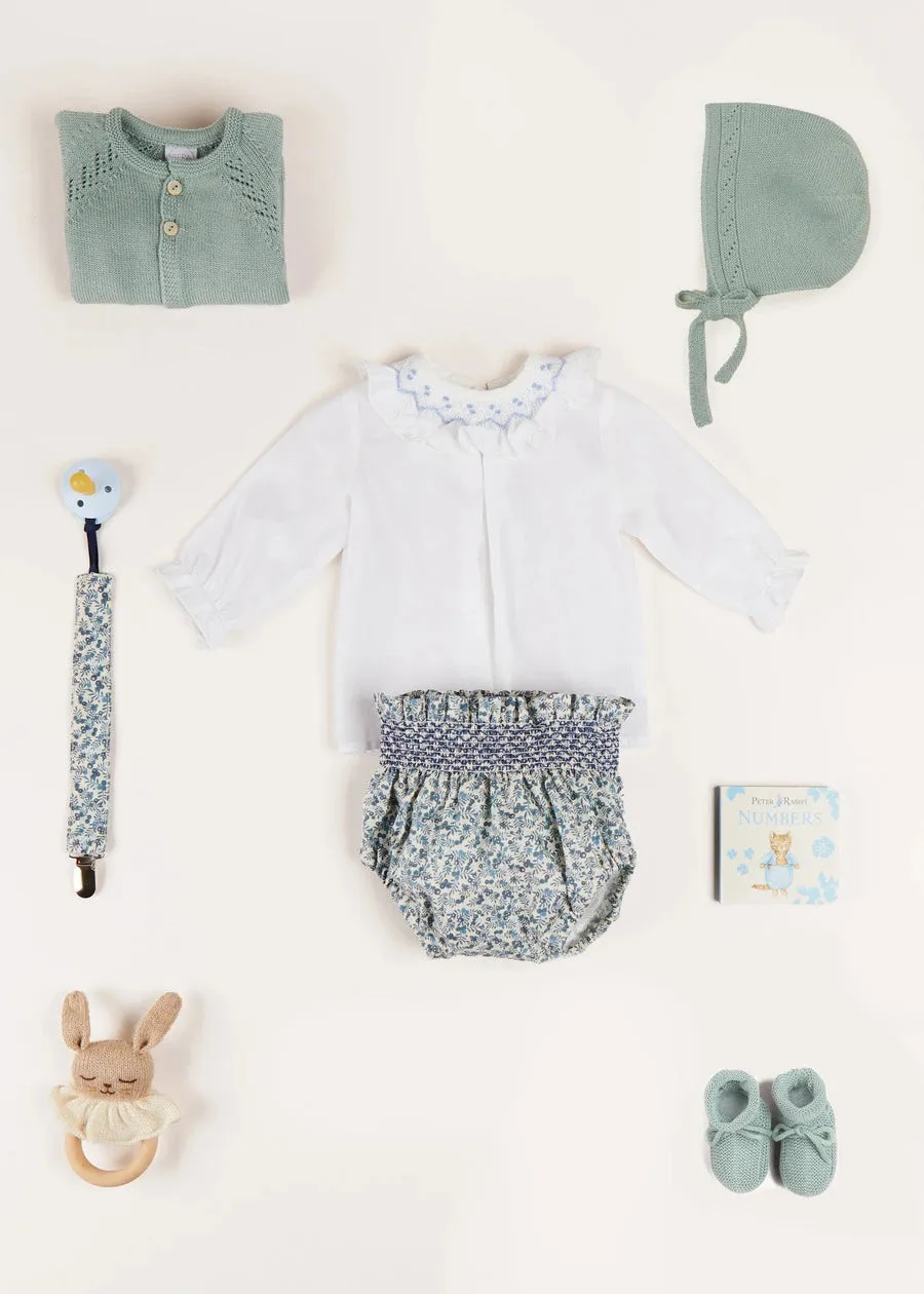 Two Button Baby Cardigan in Green (1-9mths)