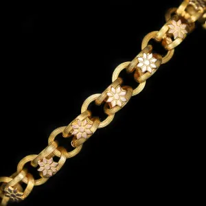 Victorian 18K Yellow Gold Link Bracelet