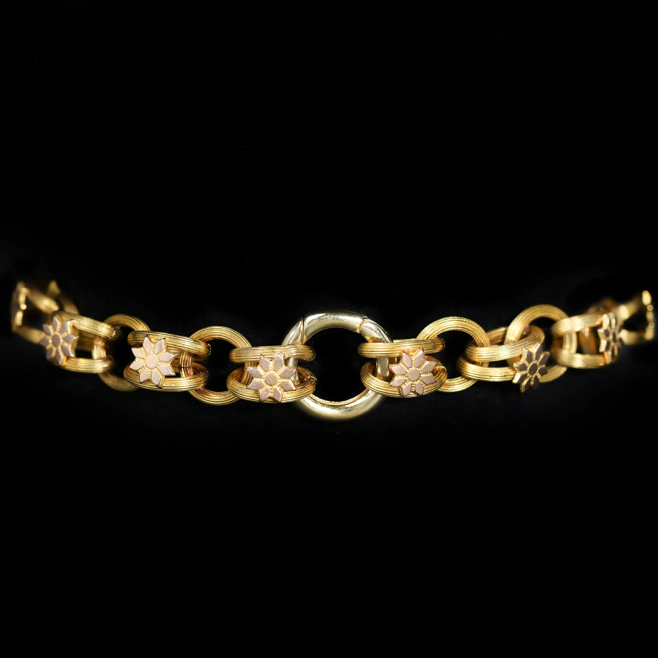 Victorian 18K Yellow Gold Link Bracelet