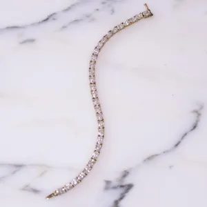 Vintage 1980s Cubic Zirconia Tennis Bracelet
