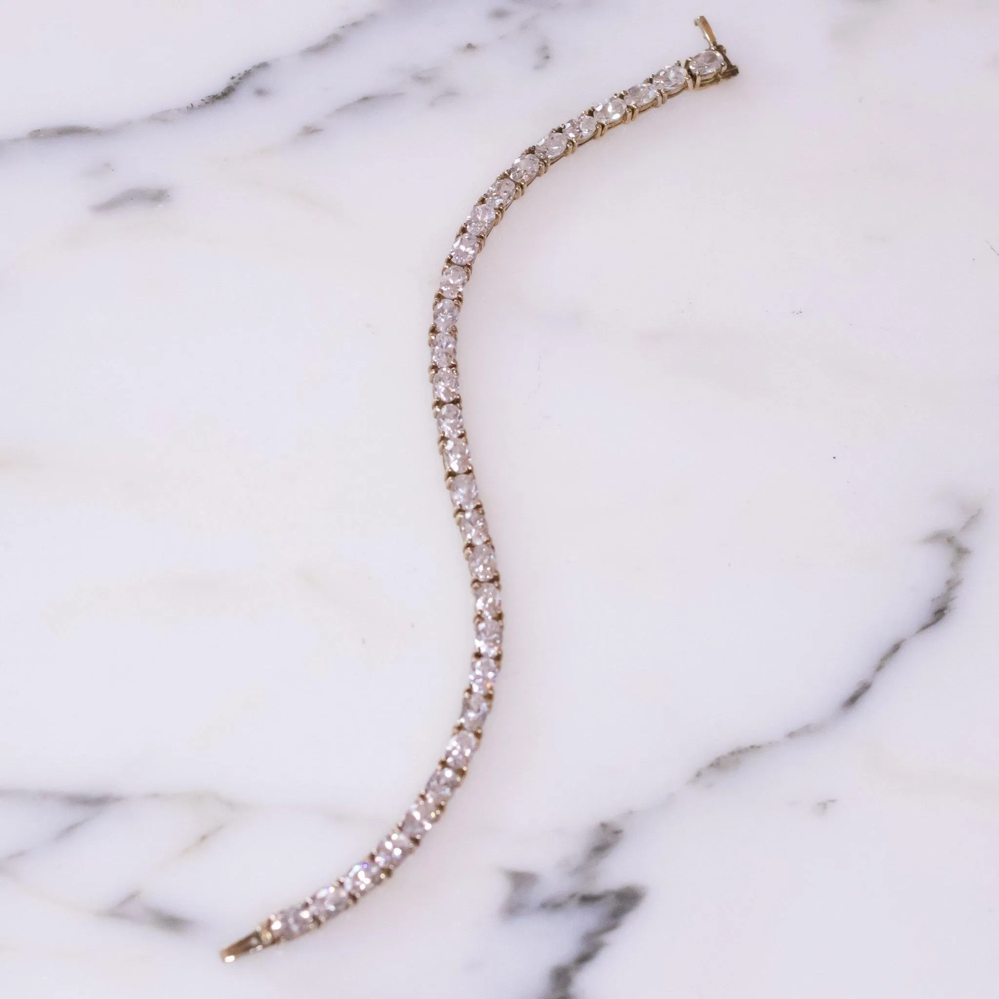 Vintage 1980s Cubic Zirconia Tennis Bracelet