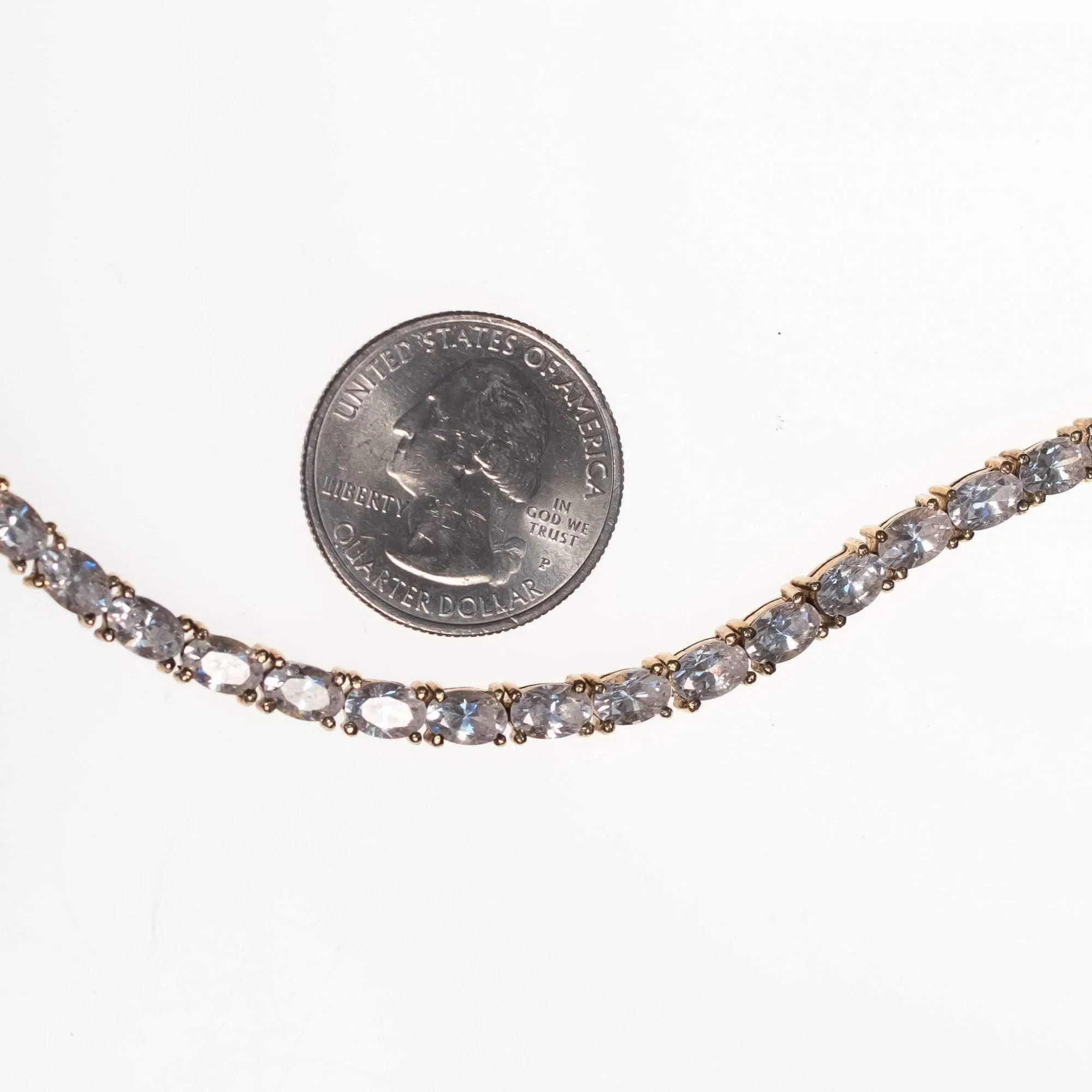 Vintage 1980s Cubic Zirconia Tennis Bracelet