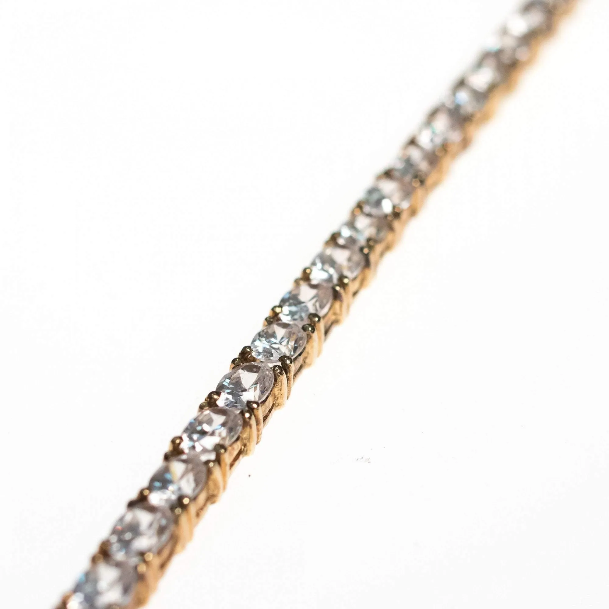 Vintage 1980s Cubic Zirconia Tennis Bracelet