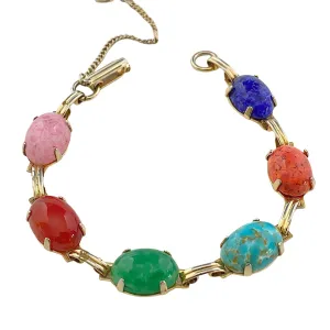Vintage Colorful Cabochon Bracelet