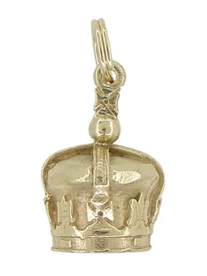 Vintage Crown Charm in 9 Karat English Gold