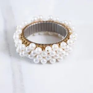 Vintage Faux Pearl Cha Cha Bracelet