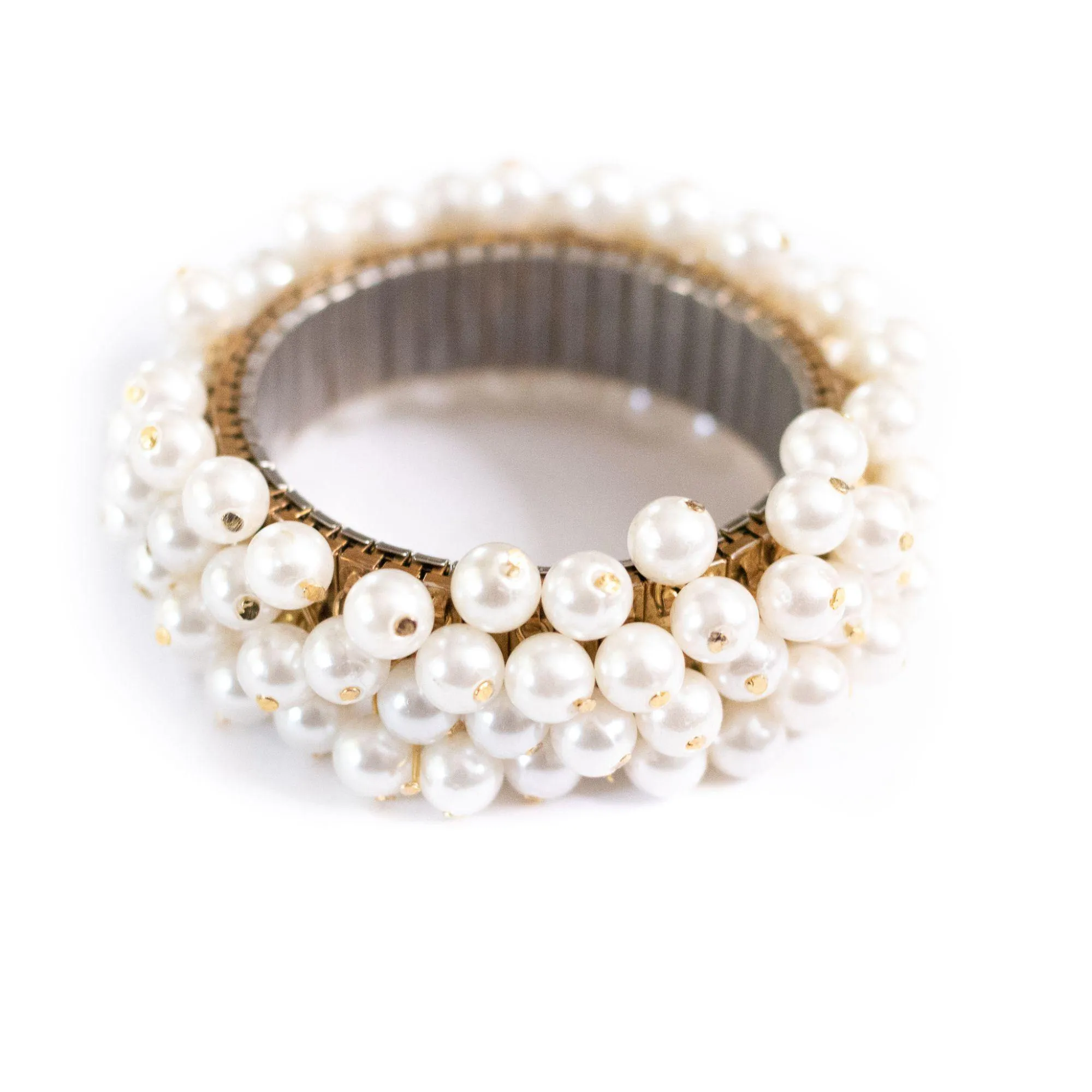 Vintage Faux Pearl Cha Cha Bracelet