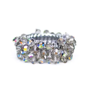 Vintage Gray Iridescent Aurora Borealis Cha-Cha Bracelet