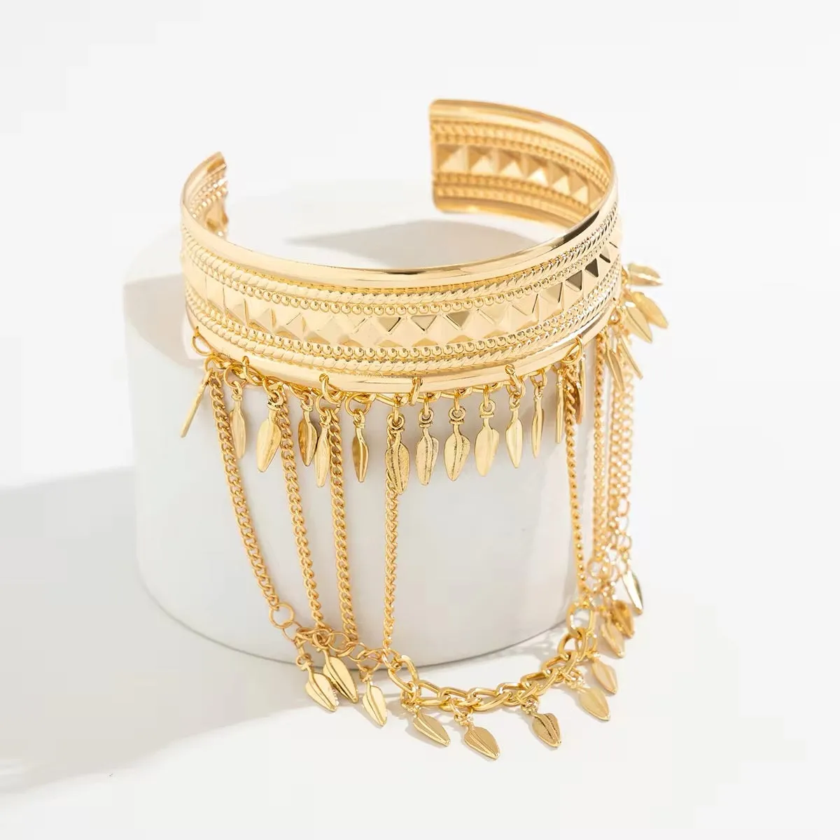 Vintage Leaf Pendant Boho Arm Bracelet