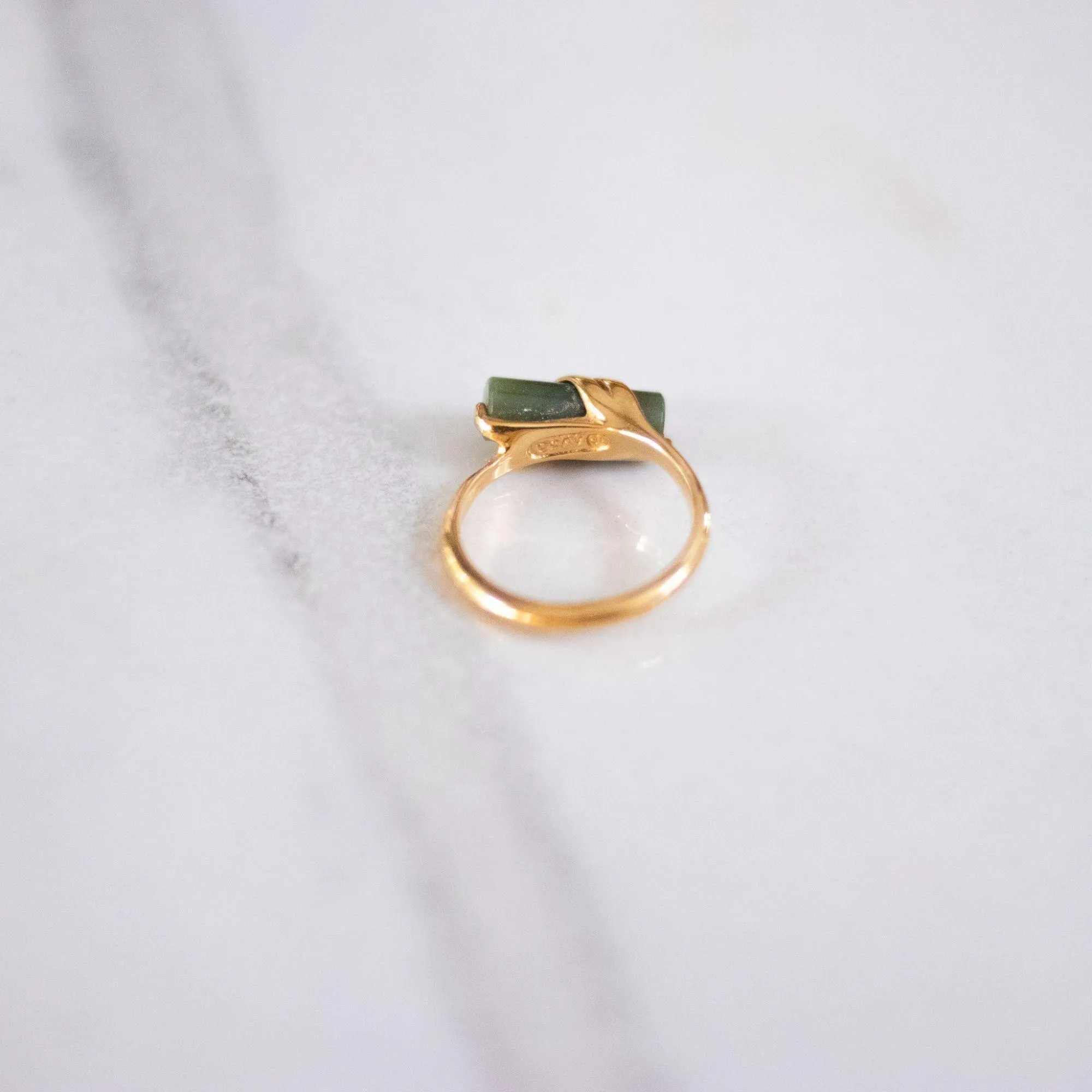 Vintage Mid Century Modern Jade Ring