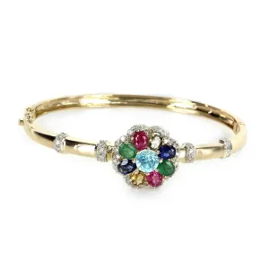 Vintage Rainbow Gemstone Bracelet