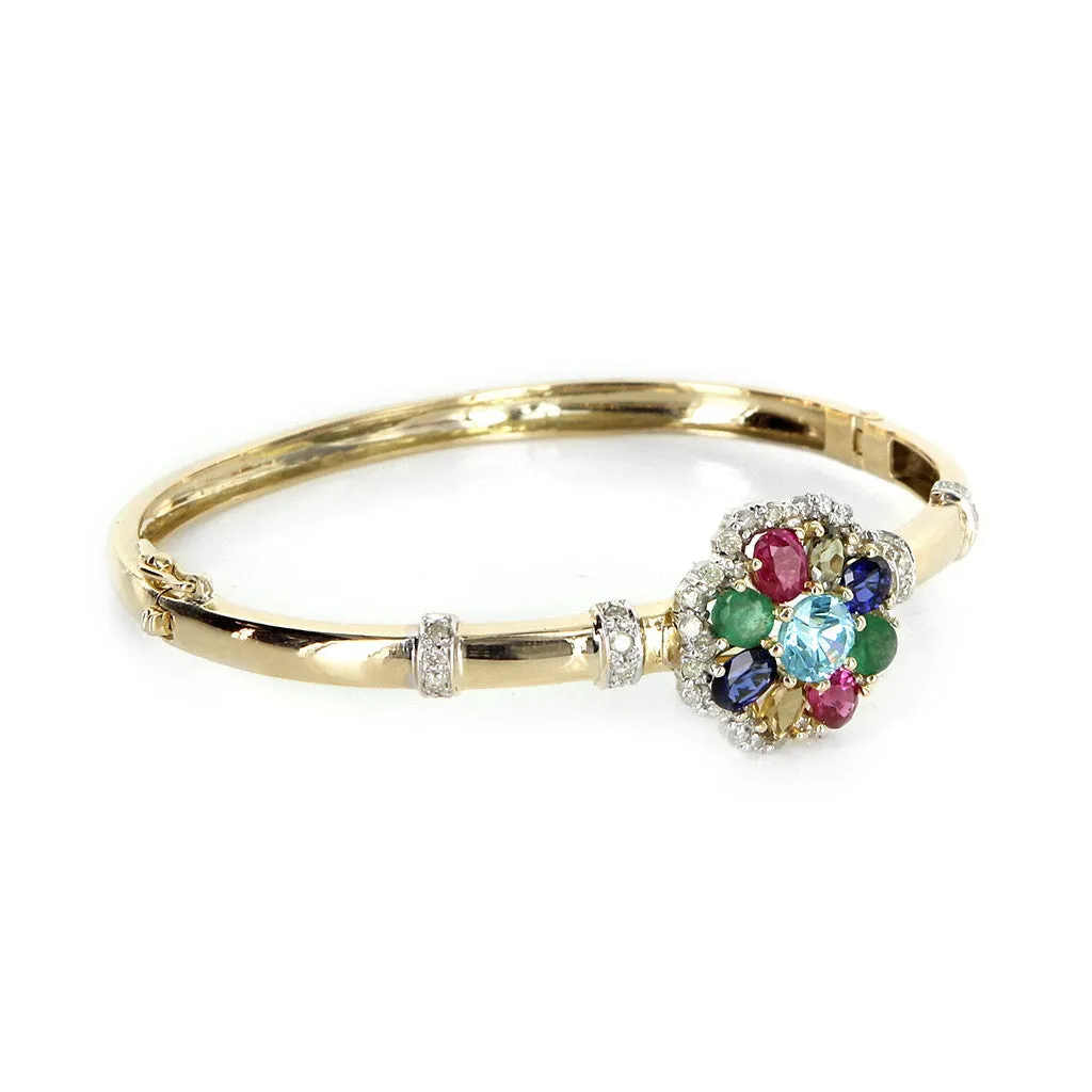 Vintage Rainbow Gemstone Bracelet