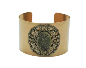 Vintage Style Cuff Bracelet, St. Michael the Archangel Medal
