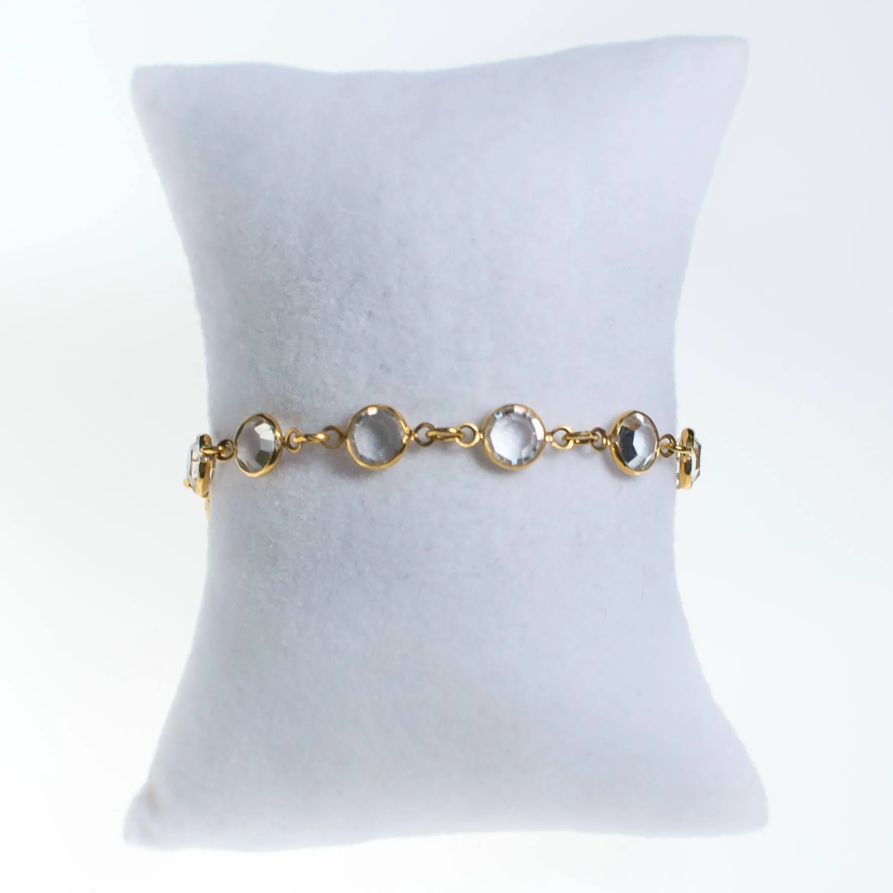 Vintage Swarovski Bezel Set Crystal Bracelet