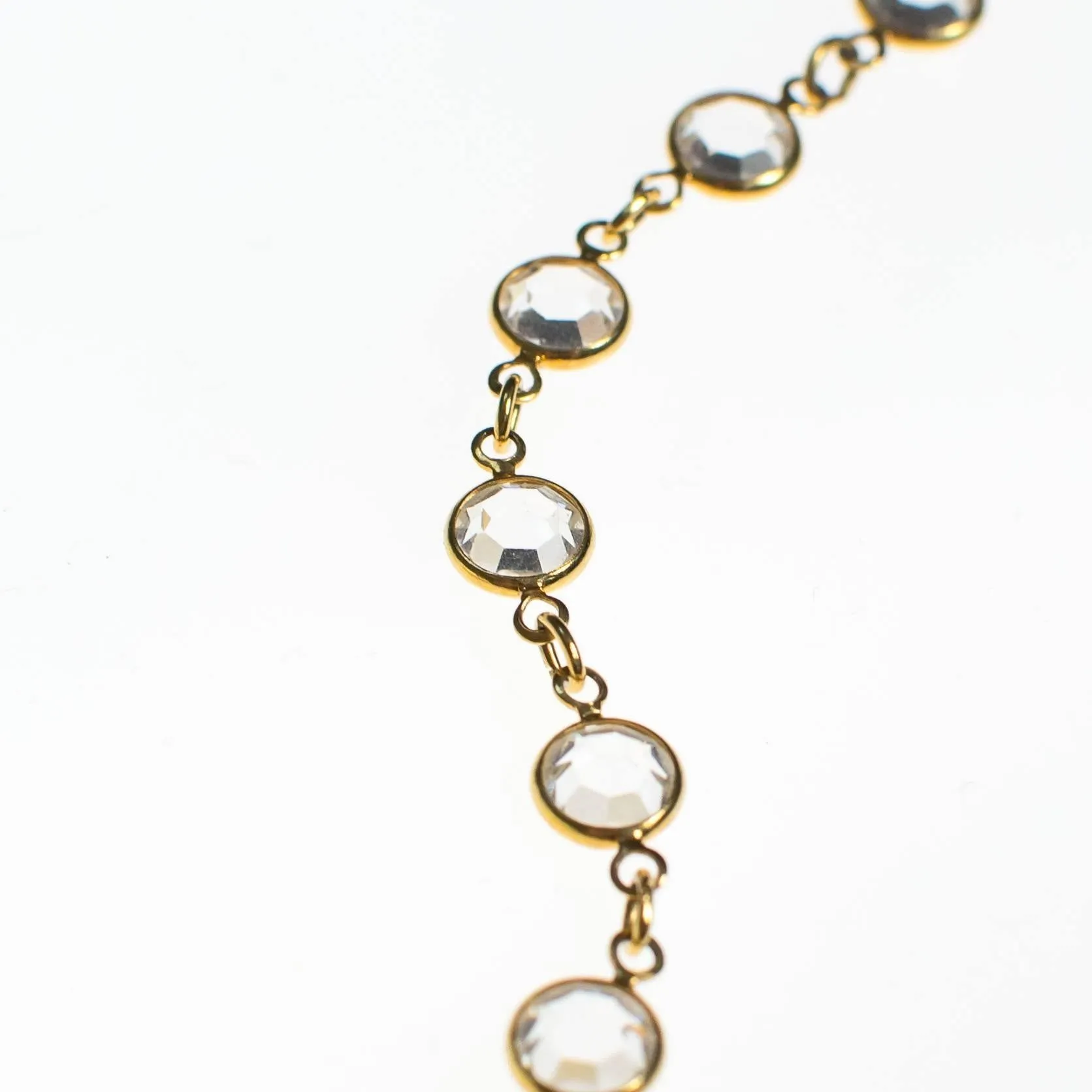 Vintage Swarovski Bezel Set Crystal Bracelet