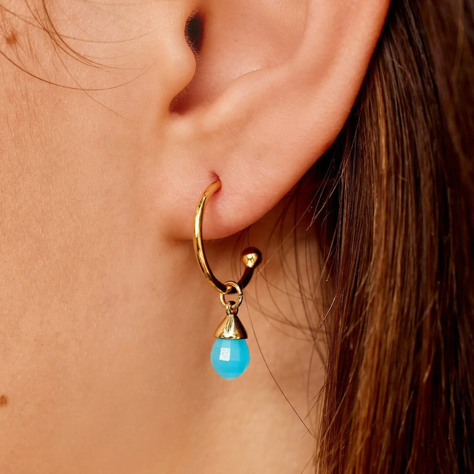 Water Drop Hoop Earrings