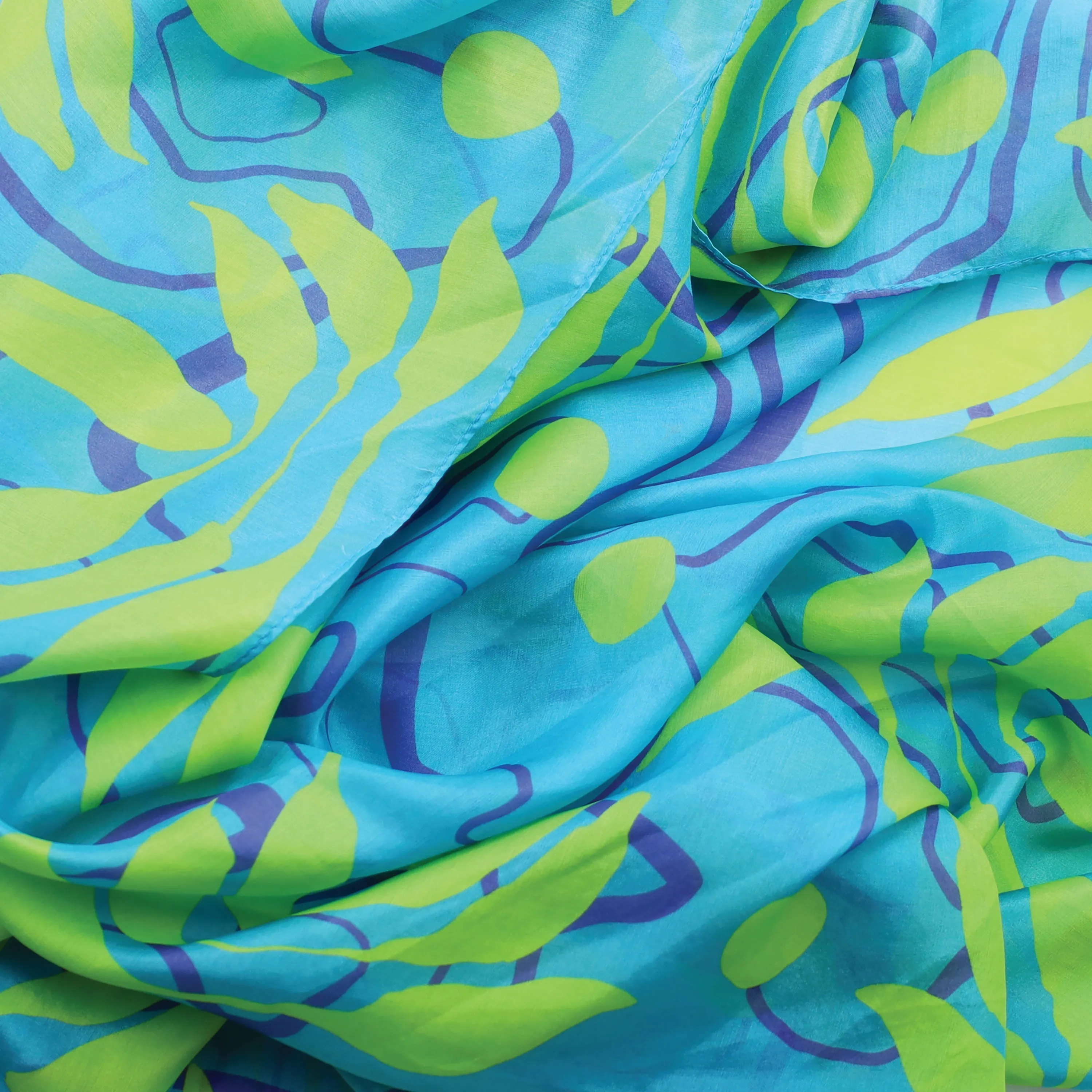 Water Lily Scarf in Chartreuse