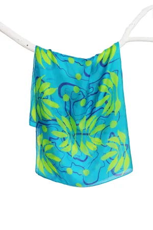 Water Lily Scarf in Chartreuse