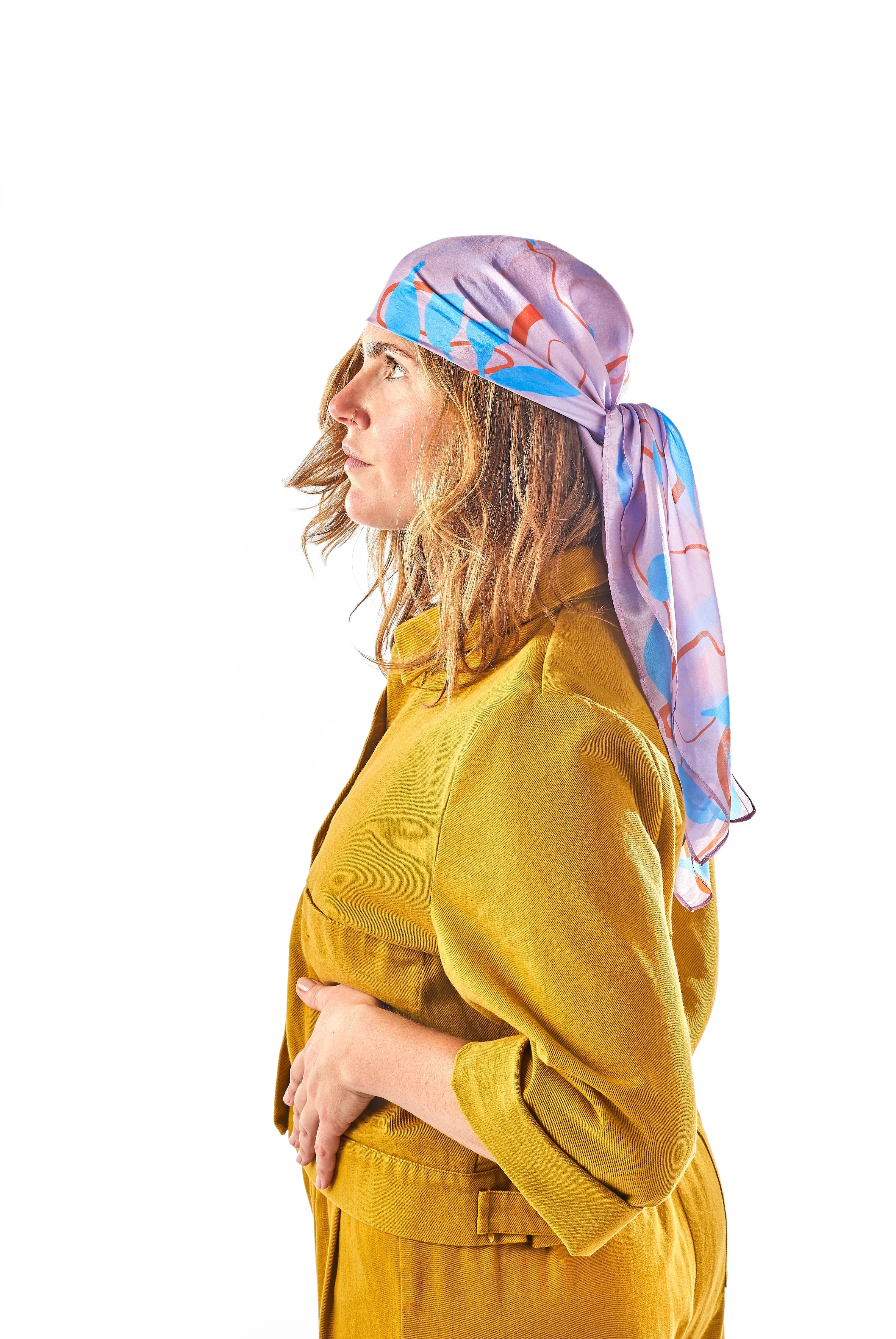 Water Lily Scarf in Chartreuse