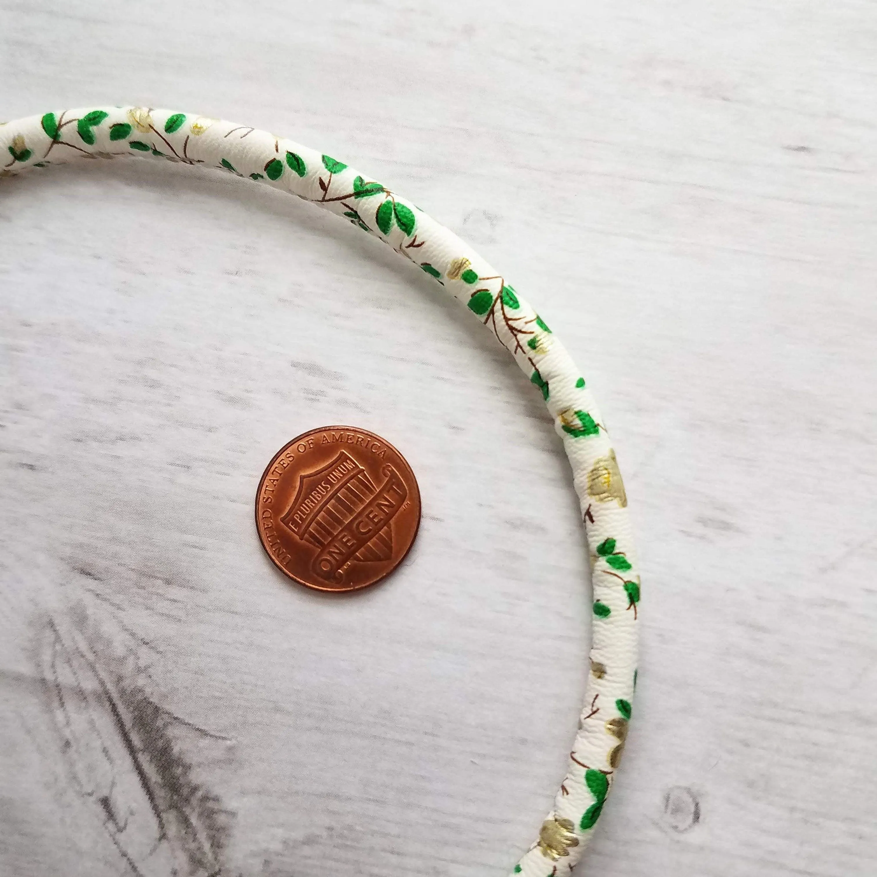 White Faux Leather Bracelet, vegan bracelet, imitation leather bracelet, white cord bracelet, double wrap bracelet, leaf wrap, gold clasp