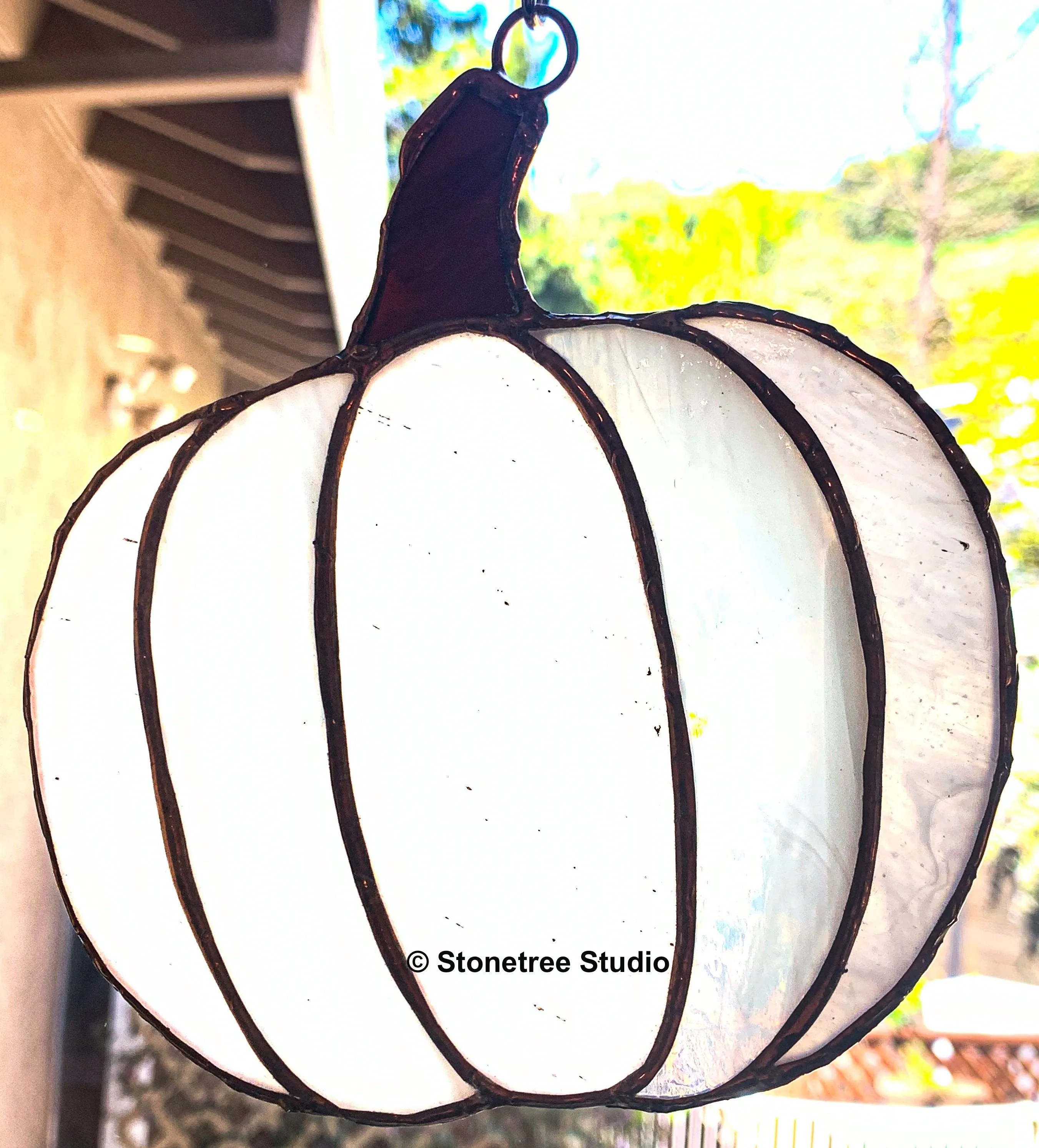 White Pumpkin Suncatcher (with variations)