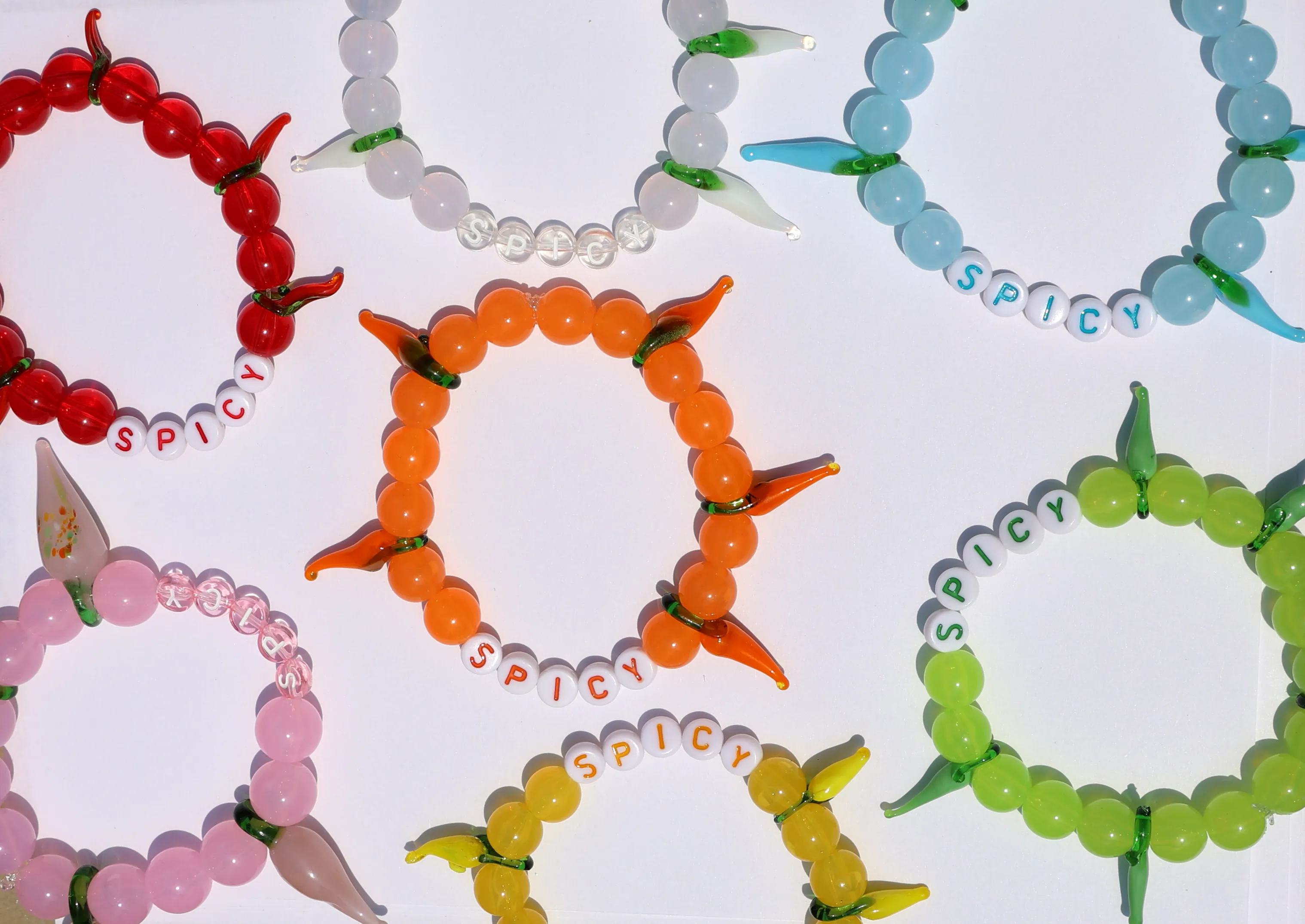 WHITE SPICY KANDI BRACELET