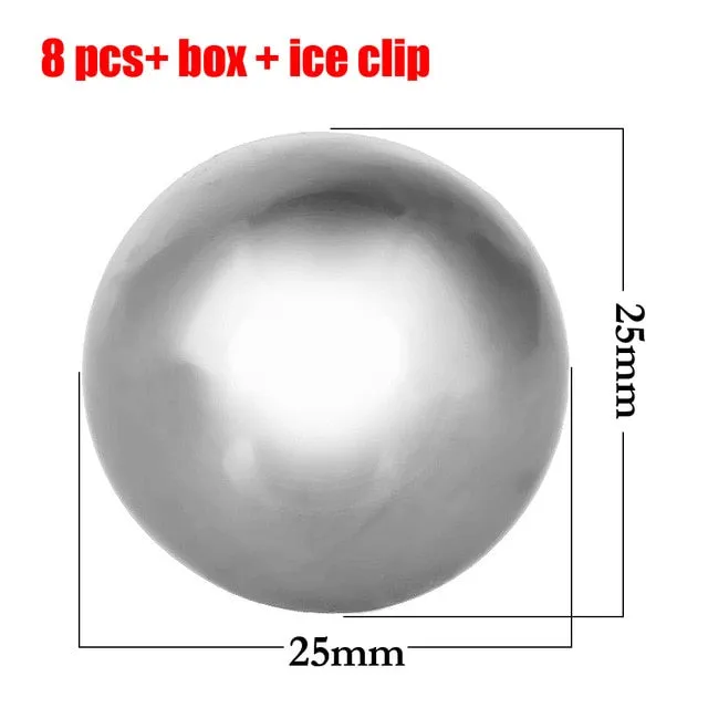 WITUSE 4/6/8 PCS Stainless Steel 304 Whisky Stones Ice Cubes in Package, Whiskey Cooler Rocks,Ice stone islande With Plastic Box