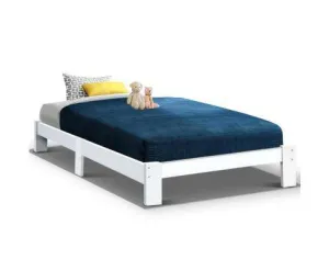 Wooden Bed Base - White