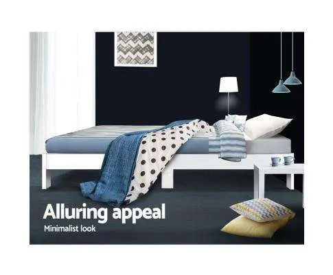 Wooden Bed Base - White