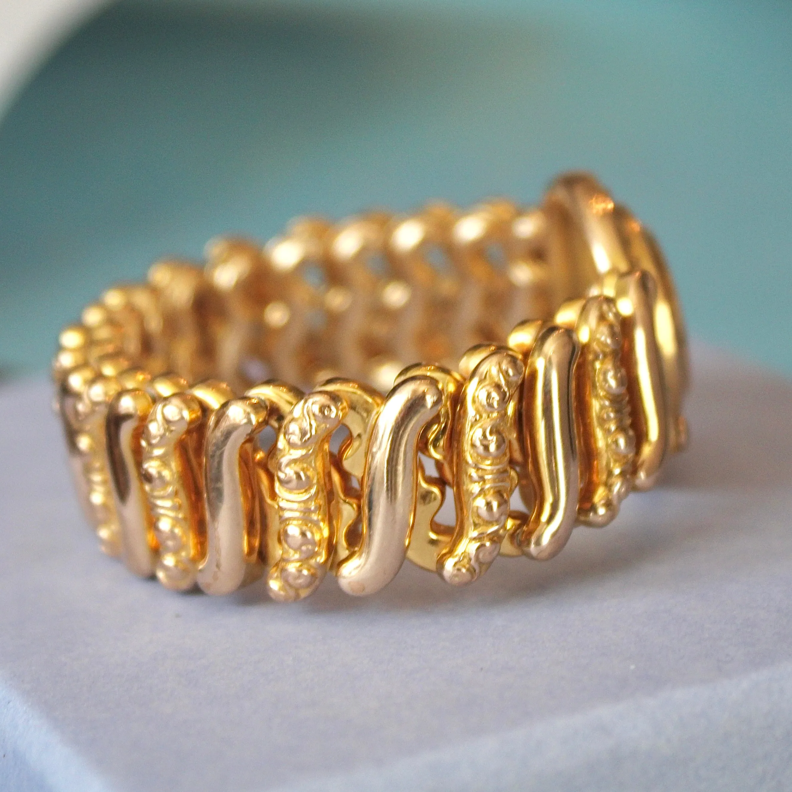 WWII Gold-Filled Sweetheart Bracelet by DF Briggs Co- Vintage