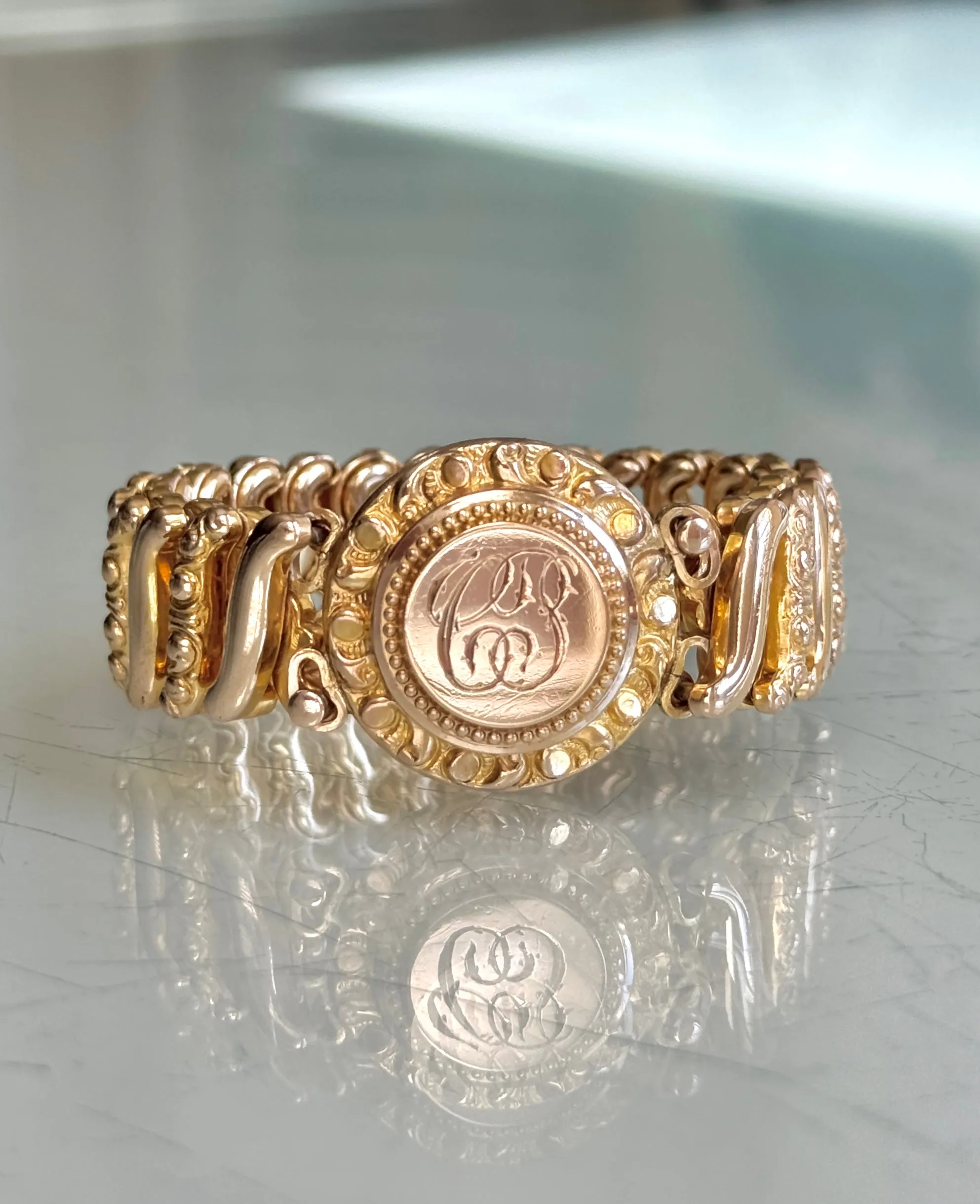 WWII Gold-Filled Sweetheart Bracelet by DF Briggs Co- Vintage