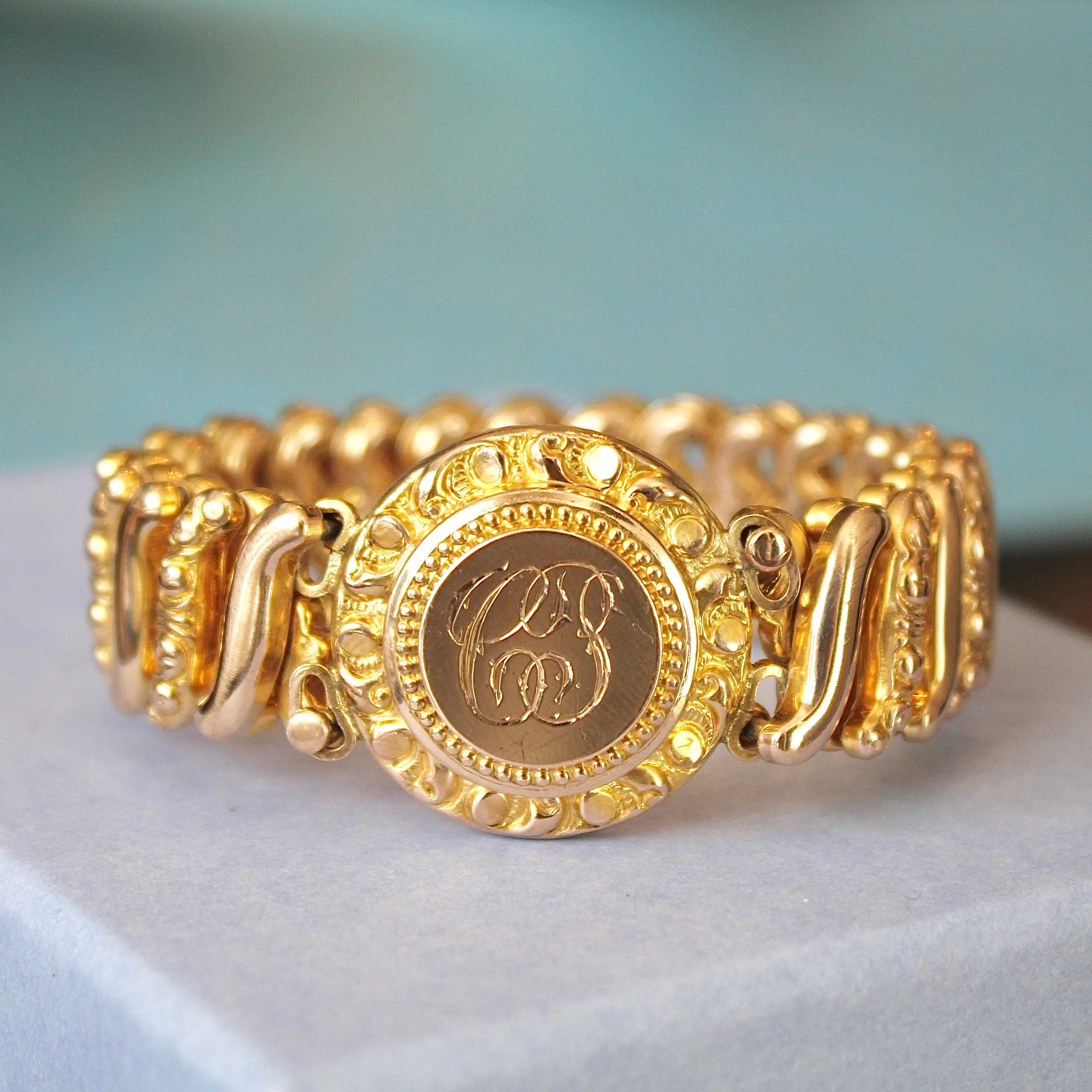 WWII Gold-Filled Sweetheart Bracelet by DF Briggs Co- Vintage