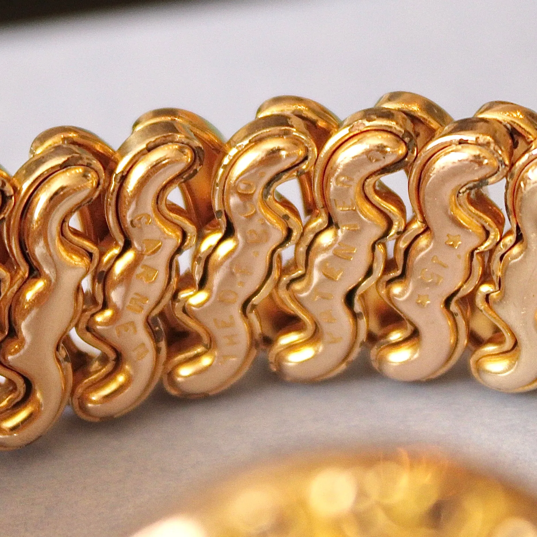 WWII Gold-Filled Sweetheart Bracelet by DF Briggs Co- Vintage