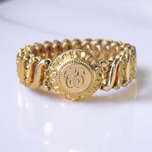 WWII Gold-Filled Sweetheart Bracelet by DF Briggs Co- Vintage
